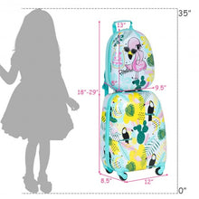 Load image into Gallery viewer, 2 pcs Kids Luggage Set 12" Backpack &amp; 16" Rolling Suitcase Travel
