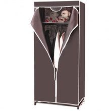 Load image into Gallery viewer, Non-woven Fabric Wardrobe Storage Portable Clothes Closet-Brown
