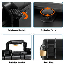 Load image into Gallery viewer, Weatherproof Shockproof Camera Lens Box w/ Customizable Foam
