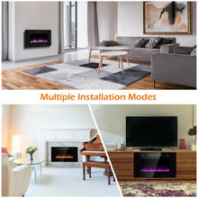 Load image into Gallery viewer, 30" Electric Fireplace Recessed Ultra Thin Wall Mounted Heater
