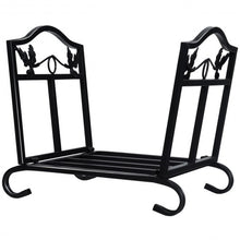 Load image into Gallery viewer, Foldable Firewood Log Rack Steel Wood Storage Holder
