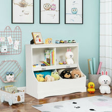 Load image into Gallery viewer, Kids Floor Cabinet Multi-Functional Bookcase -White
