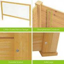 Load image into Gallery viewer, Wooden Raised Garden Box with 9 Grids and Critter Guard Fence
