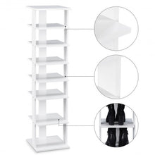 Load image into Gallery viewer, Wooden Shoebox Stand 7 Tiers Shoe Rack Organizer
