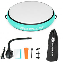 Load image into Gallery viewer, 40" Inflatable Round Gymnastic Mat Tumbling Floor Mat with Electric Pump-Green

