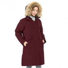 Load image into Gallery viewer, Women's Hooded Long Down Coat with Faux-fur Trim-Red-XL
