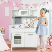 Load image into Gallery viewer, Kids Pretend Kitchen Playset Gift with Utensils White
