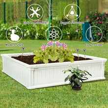 Load image into Gallery viewer, 48.5" Raised Garden Bed Planter for Flower Vegetables Patio-White
