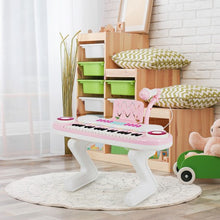 Load image into Gallery viewer, 37-key Kids Toy Keyboard Piano with Microphone-Pink

