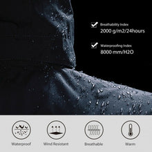 Load image into Gallery viewer, Hooded  Women's Wind &amp; Waterproof Trench Rain Jacket-Navy-M
