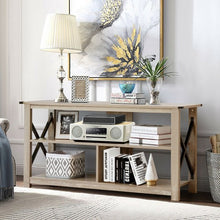 Load image into Gallery viewer, Modern Farmhouse TV Stand Entertainment Center for TV's up to 55" w/Open Shelves
