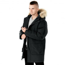 Load image into Gallery viewer, Men's Hooded Insulated Winter Puffer Parka Coat-Black-XXXL
