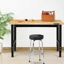 Load image into Gallery viewer, 48" Adjustable Height Bamboo Steel Frame Workbench
