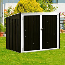 Load image into Gallery viewer, Horizontal Storage Shed 68 Cubic Feet for Garbage Cans
