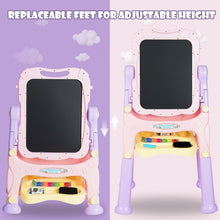 Load image into Gallery viewer, Kids Height Adjustable Double Side Magnetic Art Easel-Purple
