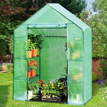 Load image into Gallery viewer, Portable Mini Outdoor Walk-in 4 Shelves Greenhouse
