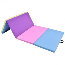Load image into Gallery viewer, 4' x 8' x 2" Multi-Colors Folding PU Panel Gymnastics Mat
