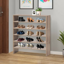 Load image into Gallery viewer, 3 Pcs 31-Inch Stackable Shoe Rack-Natural
