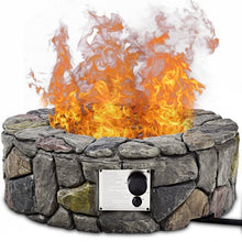 Load image into Gallery viewer, 28" Propane Gas Fire Pit with Lava Rocks and Protective Cover

