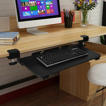 Load image into Gallery viewer, Keyboard Tray Under Desk Clamp-On Retractable Platform Computer Drawer
