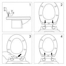 Load image into Gallery viewer, Elongated Slow-Close Toilet Seat with Non-Slip Seat
