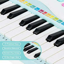 Load image into Gallery viewer, 37-key Kids Electronic Piano Keyboard Playset-Blue
