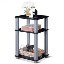 Load image into Gallery viewer, 3 Tier End Table Multipurpose Shelf Night Stand Display Shelving-Black
