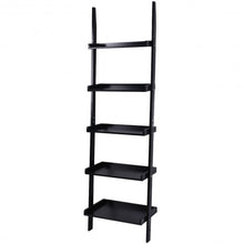 Load image into Gallery viewer, 5-Tier Leaning Wall Display Bookcase-Black
