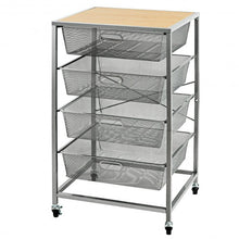 Load image into Gallery viewer, 4 Drawer Mesh Shelves Basket Utility Heavy Duty Storage Organizer

