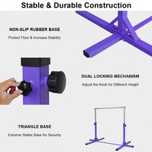 Load image into Gallery viewer, Adjustable Gymnastics Horizontal Bar for Kids-Purple
