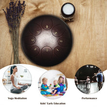 Load image into Gallery viewer, 10" Steel Tongue Drum 8 Notes Handpan Drum-Coffee
