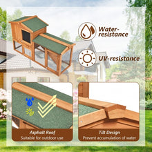 Load image into Gallery viewer, 58" Weatherproof Wooden Rabbit Hutch
