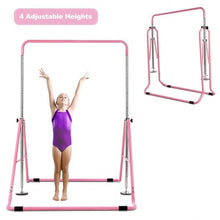 Load image into Gallery viewer, Expandable Gymnastics Training Bar Adjustable Junior Horizontal Kip Bar
