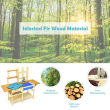 Load image into Gallery viewer, Kid's Outdoor Wooden Pretend Cook Kitchen Playset Toy
