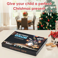 Load image into Gallery viewer, 9 Pads Electronic Drum Set with LED Lights Headphone
