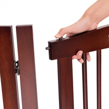 Load image into Gallery viewer, 36" Configurable Folding Wood Pet Dog Safety Fence with Gate-A
