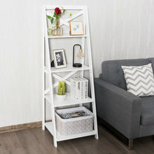Load image into Gallery viewer, 4-Tier Wood Display Storage Bookshelf-White
