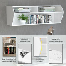 Load image into Gallery viewer, 48.5" 2 Tier Modern Wall Mounted Hanging Floating Shelf-White
