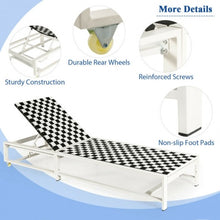 Load image into Gallery viewer, Patio Adjustable Reclining Chair Lounge Chair Chaise for Garden Deck Wheel
