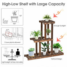 Load image into Gallery viewer, Wood Plant Stand 3-Tier Plant Pot Holder
