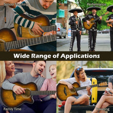 Load image into Gallery viewer, 40" Full Size Cutaway Acoustic Guitar Starter Guitarra Bundle Kit -Coffee
