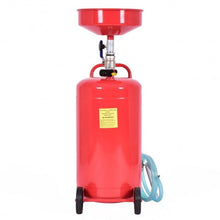 Load image into Gallery viewer, 20 Gallon Waste Oil Drain Capacity Tank Air Operate Drainer Portable Wheel Hose
