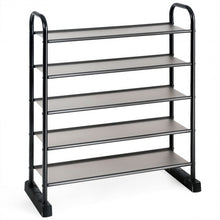Load image into Gallery viewer, 5-Tier Metal Frame Shoe Rack Space-saving Shoe Organizer
