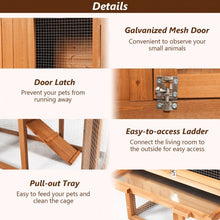 Load image into Gallery viewer, 58" Weatherproof Wooden Rabbit Hutch
