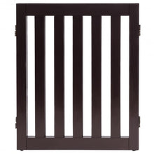 Load image into Gallery viewer, 24'' Folding Standing 3 Panels Wood Pet Fence-Brown

