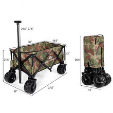 Load image into Gallery viewer, Collapsible Outdoor Utility Garden Trolley Folding Wagon-Camouflage
