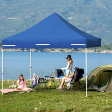 Load image into Gallery viewer, 10x10ft Pop up Gazebo with 4 Height and Adjust Folding  Awning -300' Blue
