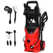 Load image into Gallery viewer, 1800W 2030PSI Electric Pressure Washer Cleaner with Hose Reel-Red

