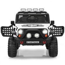 Load image into Gallery viewer, 12V Kids Remote Control Electric  Ride On Truck Car with Lights and Music -White
