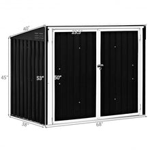 Load image into Gallery viewer, Horizontal Storage Shed 68 Cubic Feet for Garbage Cans
